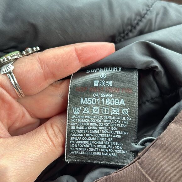 Superdry Windcheater Jacket Coat Brown Size Large - Picture 8 of 11